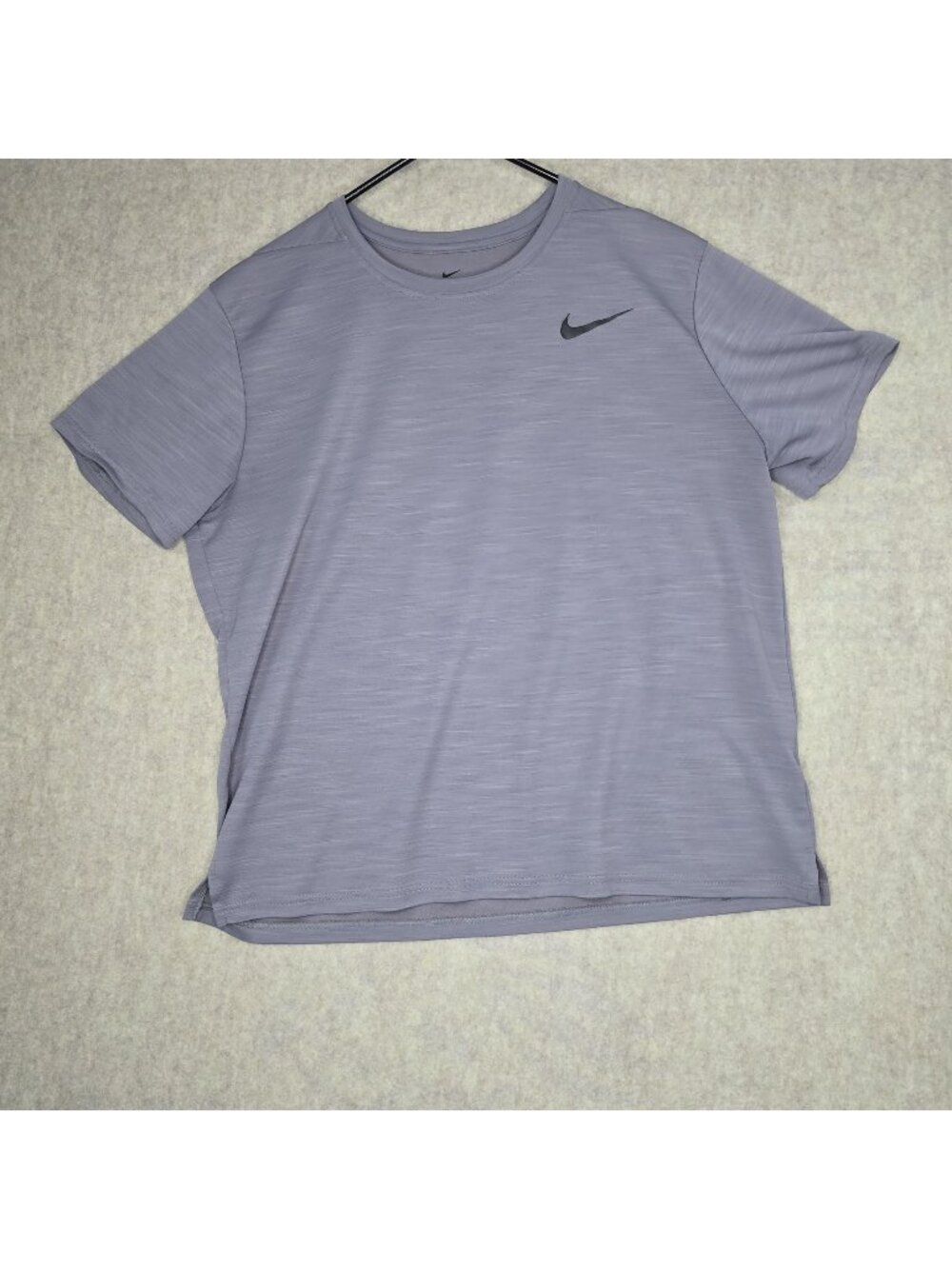 Nike Dri-Fit Mens Short Sleeve Shirt Gray Heather XL